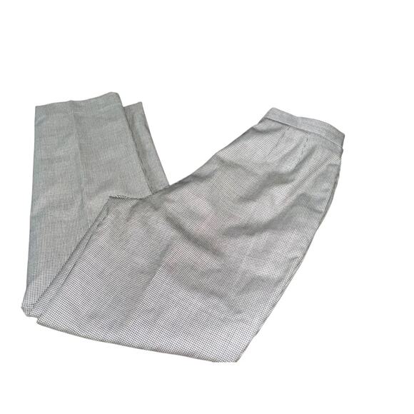 Liz Claiborne Classics Wool Pants Sz 12 Houndstooth Pleated Lined Back Zip Retro - Picture 1 of 10